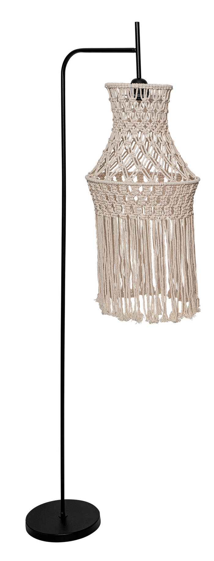 ArLight FLA 6816 Fotistiko Dapedou Metalliko Mavro me Makrame Kapelo Monofoto E27 F48x168cm 0164056