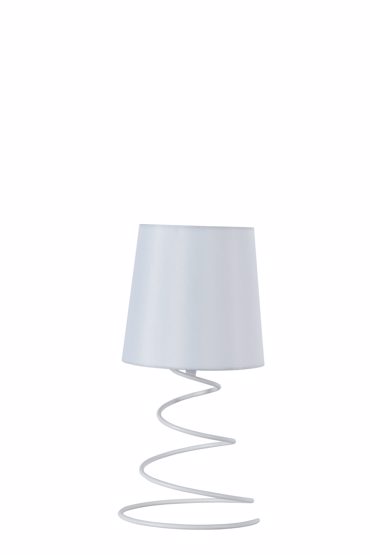 ArLight TLC 6002 WH Πορτατίφ με Σχέδιο Ελατήριο Μονόφωτο Λευκό Ε14 Φ15x33cm 0224102