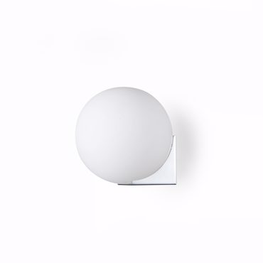 ArLight WLC 2477-1 CR Απλίκα Τοίχου Μονόφωτη με Μπάλα Οπαλίνα και Νίκελ Λεπτομέρεια G9 Φ15x15.5x16cm 0304203