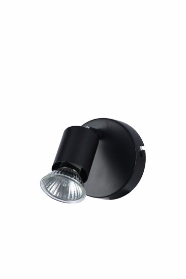 ArLight WLC 5215-1 BK Σπότ Τοίχου Μαύρο Μονόφωτο GU10 Φ10x9cm 0304207