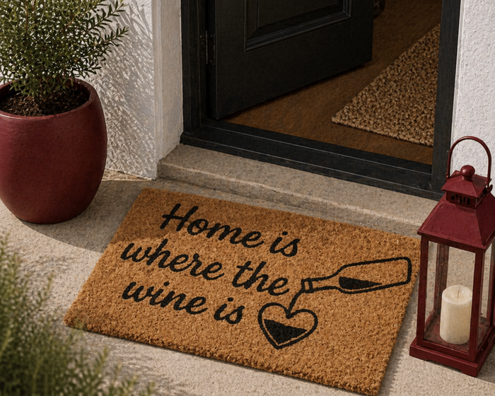 MRShome Pataki Eisodou 59x39cm ''Home is where the wine is''