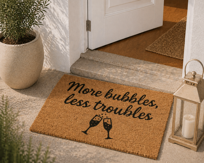 MRShome Pataki Eisodou 59x39cm ''More bubbles. less troubles''