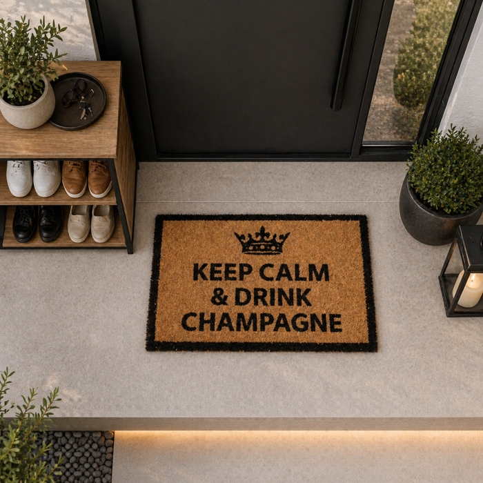 MRShome Pataki Eisodou 59x39cm ''KEEP CALM & DRINK CHAMPAGNE''