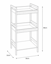 MRShome Rafiera Baniou me 3 Rafia apo Bamboo & MDF Natural/White