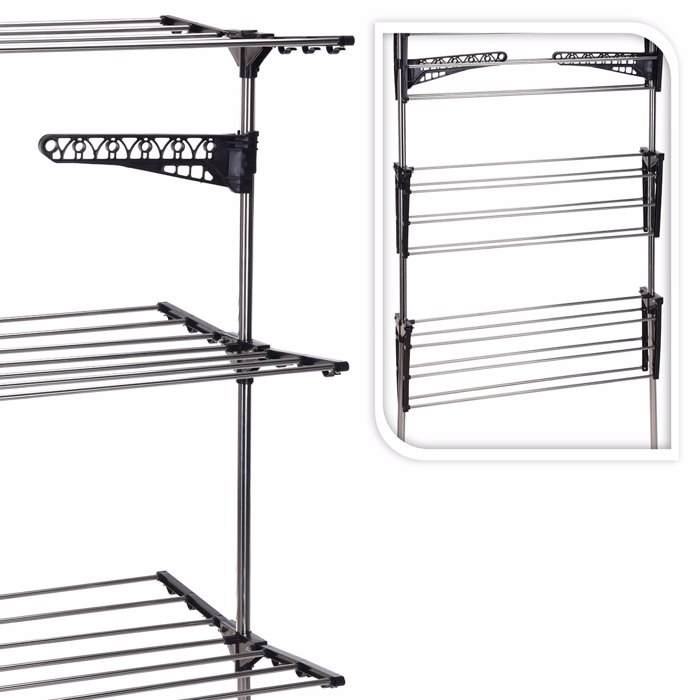 MRShome Aplostra 3 Epipedon Metalliki/PP me Rodakia 80x57x165cm