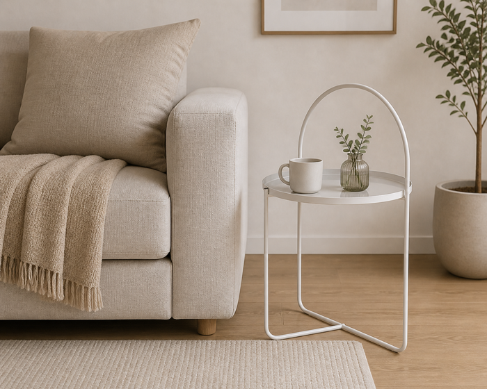 MRShome Side Table Metalliko F40x65cm Sand