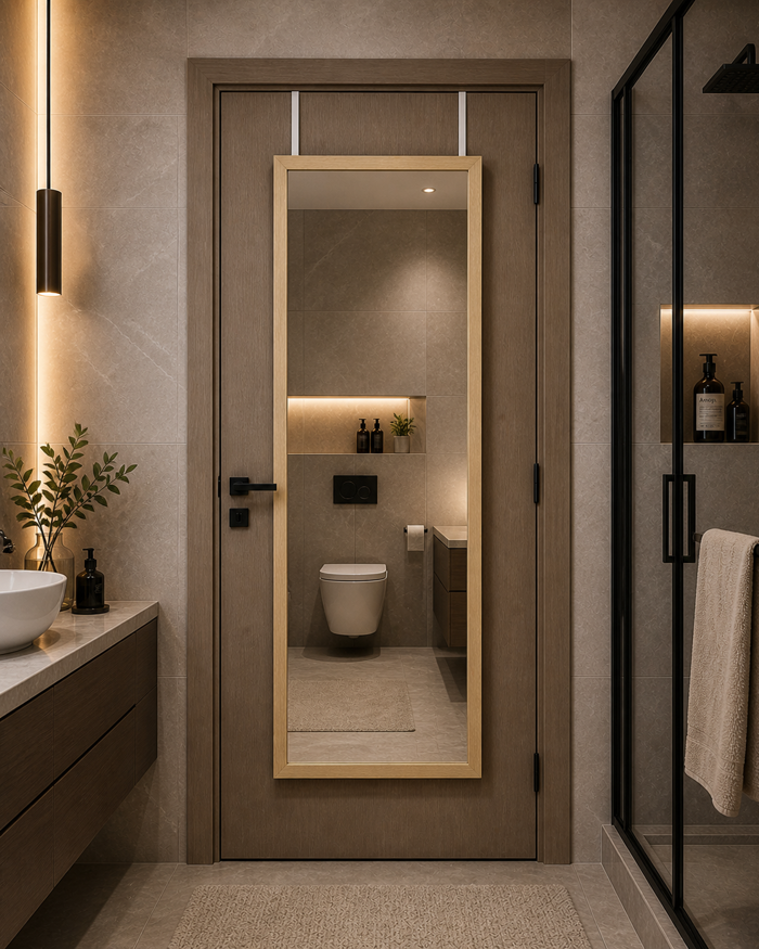 MRShome Kremastos Kathreptis ga Porta apo MDF 34x94cm Natural