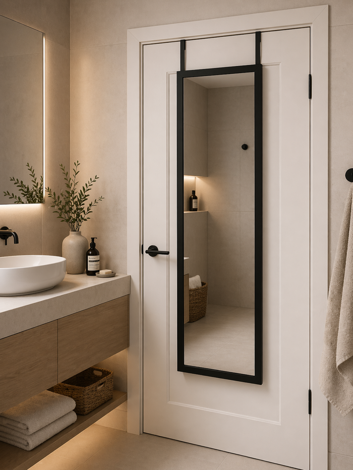 MRShome Kremastos Kathreptis ga Porta apo MDF 34x94cm Black