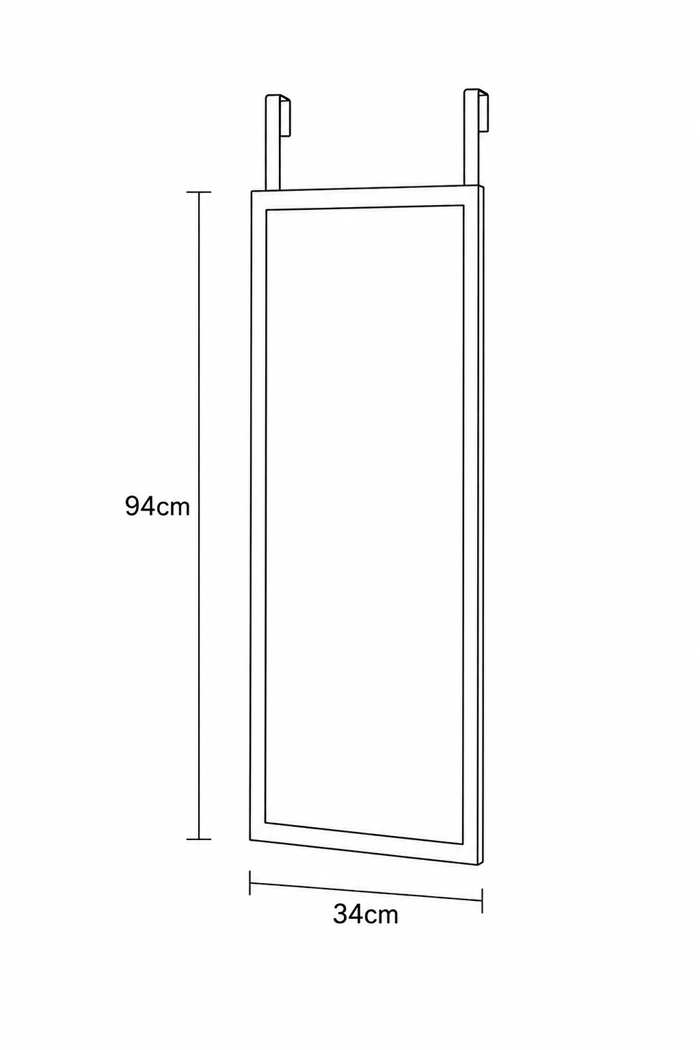 MRShome Kremastos Kathreptis ga Porta apo MDF 34x94cm Black