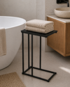 MRShome Side Table Metalliko me Epifaneia MDF/Melamini 40x26x58cm Black