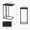 MRShome Side Table Metalliko me Epifaneia MDF/Melamini 40x26x58cm Black