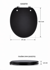 MRShome Kapaki Lekanis apo MDF 42.5x37x1.5cm Black
