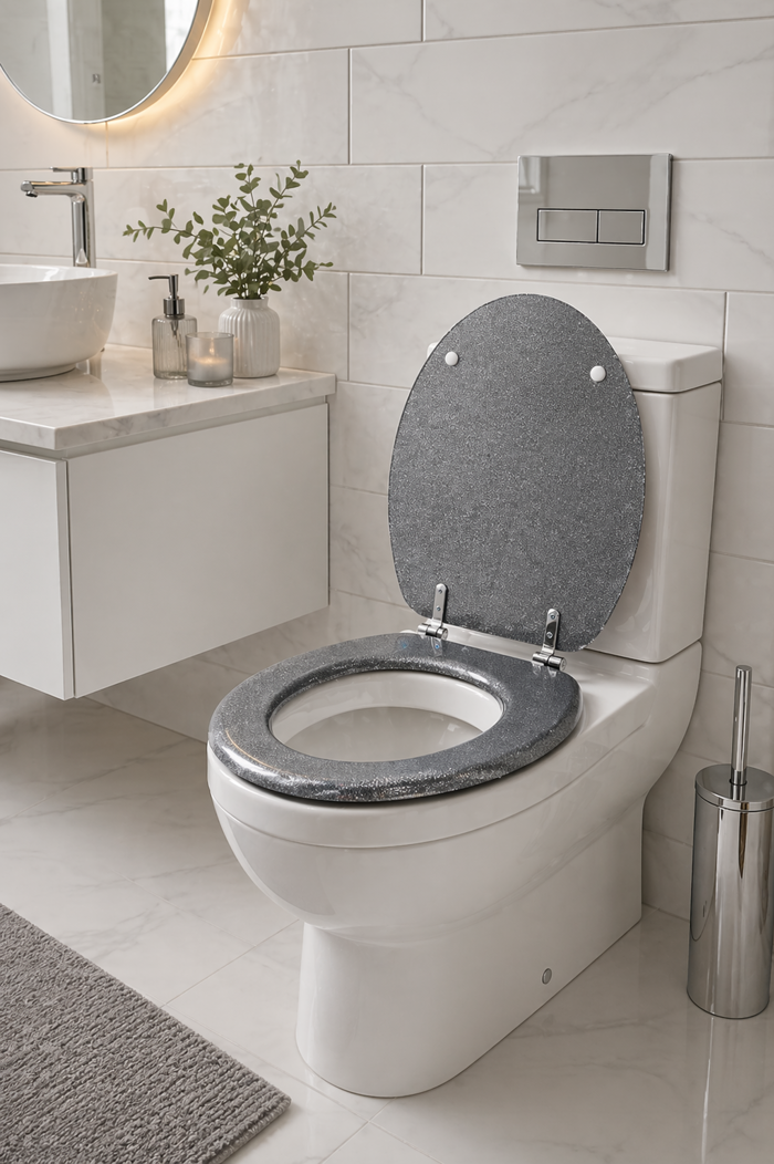 MRShome Kapaki Lekanis apo MDF 42.5x37x1.5cm Silver