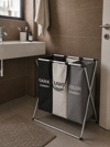 MRShome Kalathi Apluton Polyester me Skeleto Alouminiou 58x40cm
