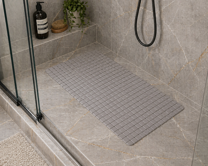 MRShome Antiolisthitiko Pataki apo TPE 69x39cm Cool Grey 5U