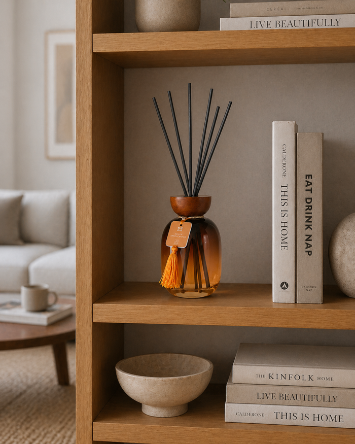 MRShome Aromatiko Xorou me Sticks 500ml Amber & Sandalwood