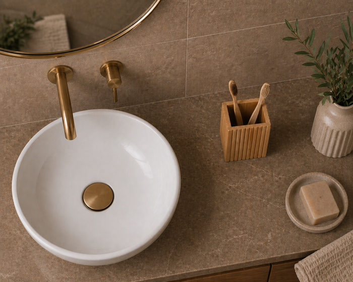 MRShome Potiri Odontobourtsas apo Bamboo 8.8x6.6x12.4cm