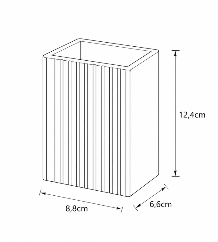 MRShome Potiri Odontobourtsas apo Bamboo 8.8x6.6x12.4cm