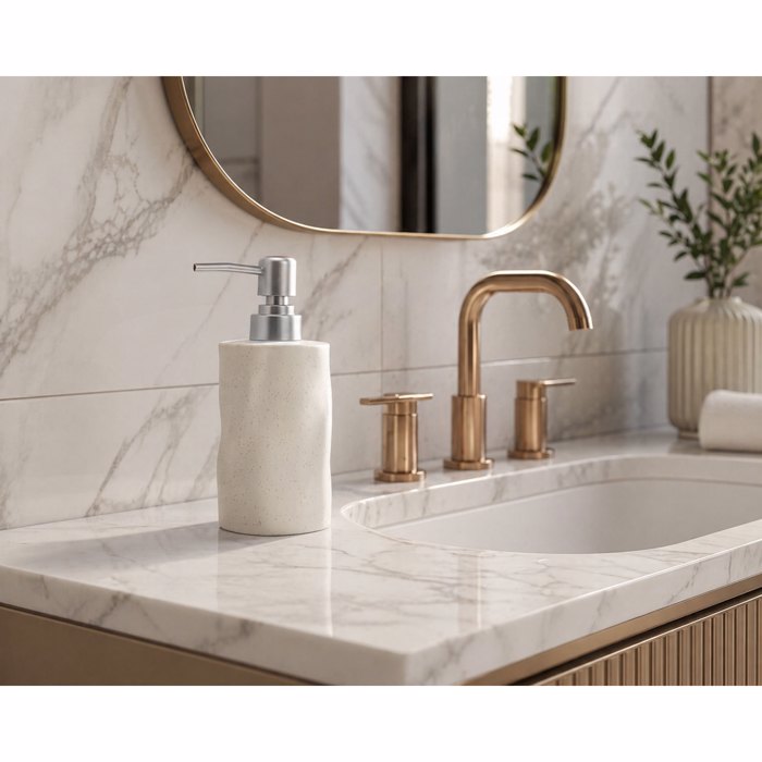 MRShome Doxeio Kremosapounou Stoneware 300ml 8x8x17cm White