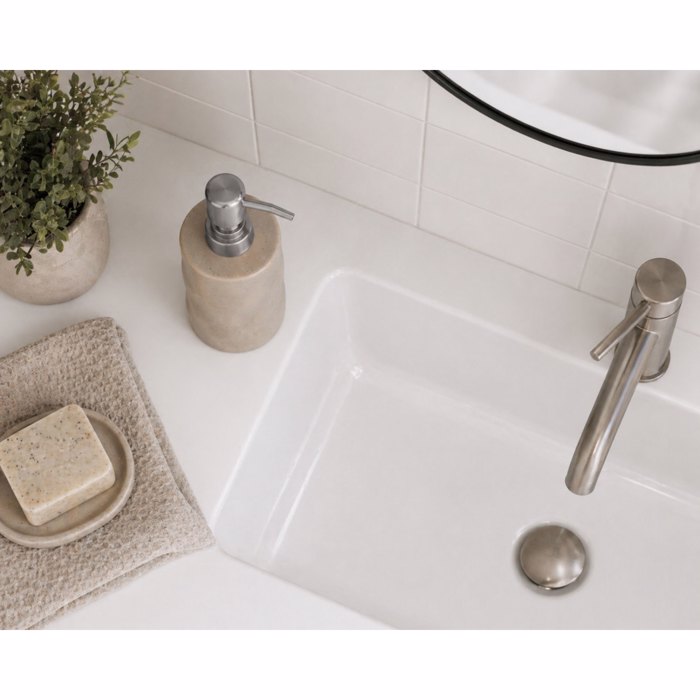 MRShome Doxeio Kremosapounou Stoneware 300ml 8x8x17cm Warm Grey 2U