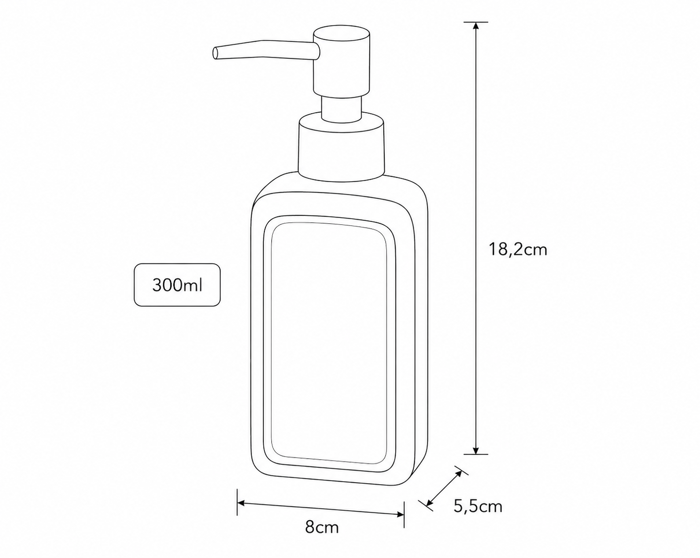 MRShome Doxeio Kremosapounou apo Dolomiti 300ml 8x5.5x18.2cm White
