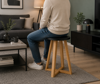 MRShome Skampo Bamboo Mavro/Mpez 30x30x43cm MRShome