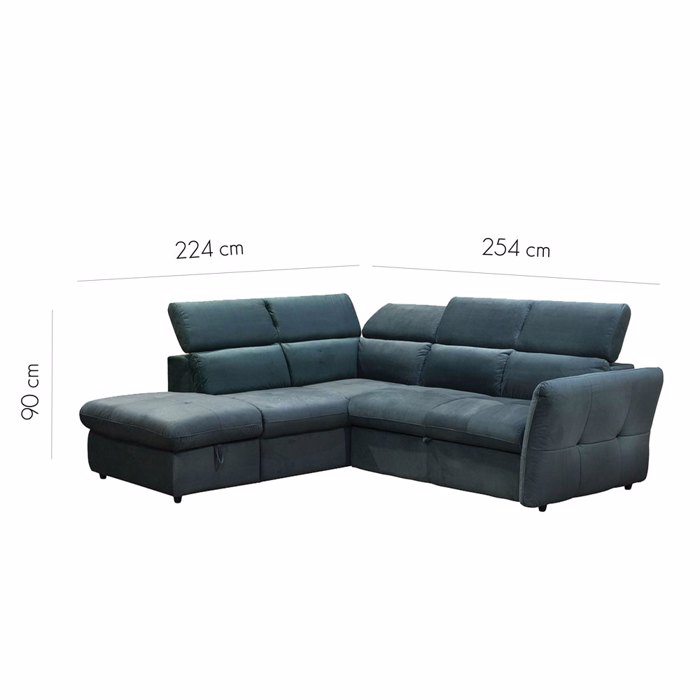 Liberta - Maison MONSERAT Kanapes-Krebati Aristeri Gnia Petrol 254x224x90cm 01-2599