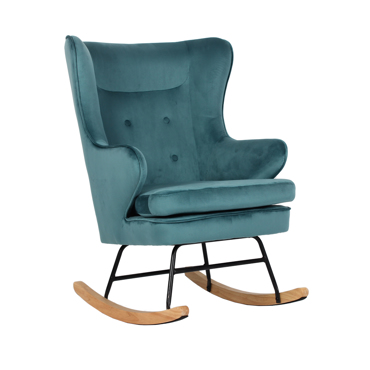 Liberta - Maison ROCKER Κουνιστή Πολυθρόνα Σμαραγδί 71x86x102cm 01-3275