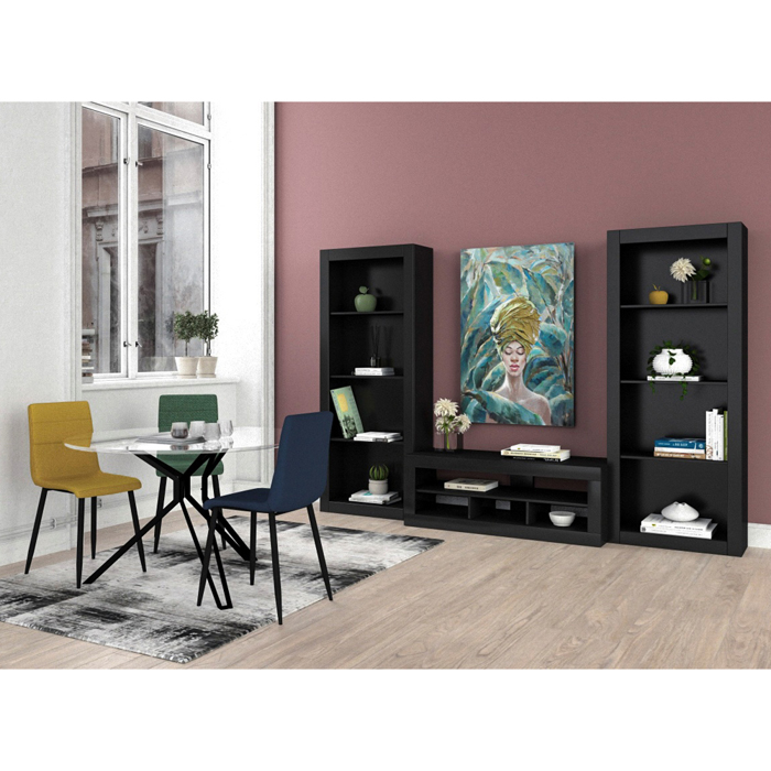 Liberta - Maison NOIR Trapezi Rotonta Diafano/Mavro F110x75cm 02-0325