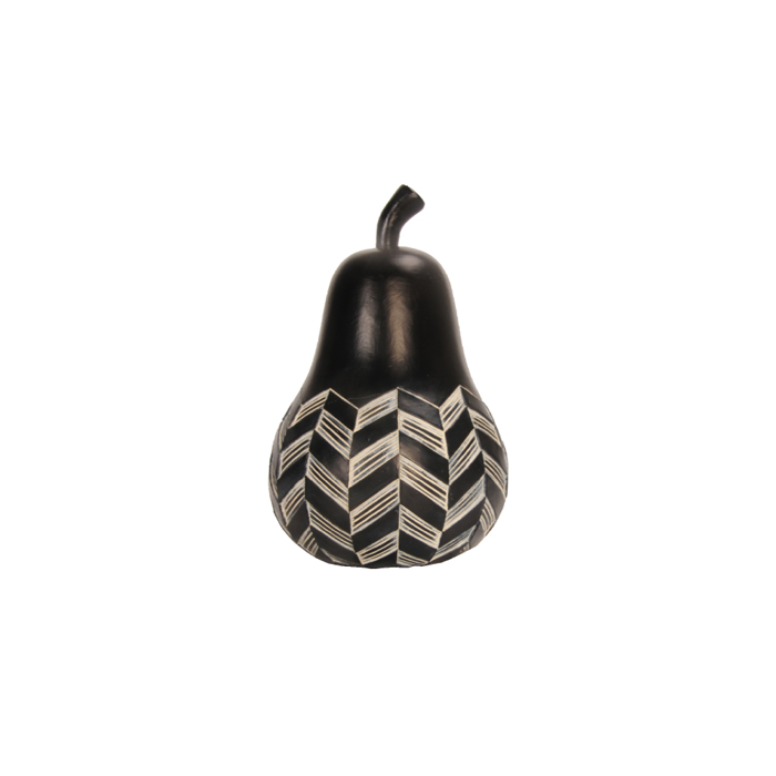 Liberta - Maison FRUIT BLACK 1 DECO Axladi Resin Mavro/Lefko F11.3x17.4cm 020750