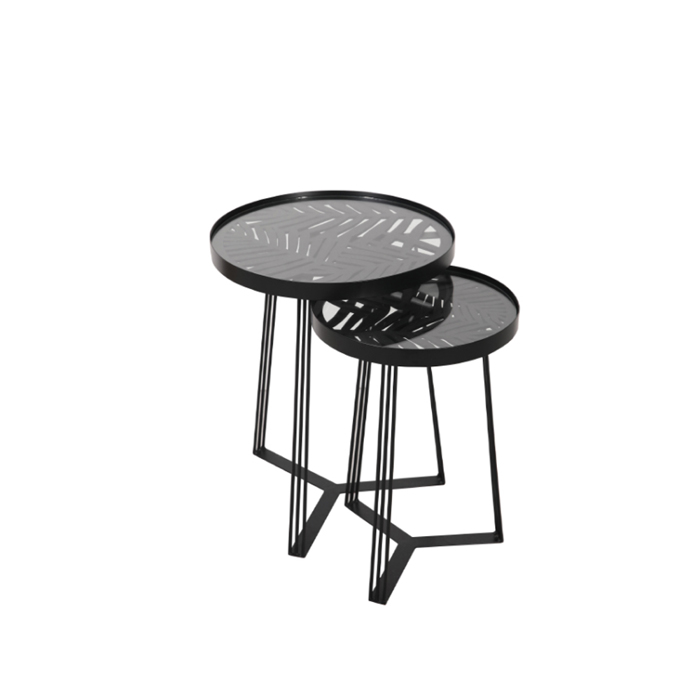 Liberta - Maison JUNGLE Set ton 2 Side Table Mavro me Pattern F40x50cm 04-0664