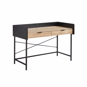 Liberta - Maison HOMI Γραφείο Φυσικό/Μαύρο με 2 Συρτάρια 123x60x86cm 28-0272