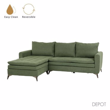 Liberta - Maison SCANDALO Καναπές Λαδί με Αναστρέψιμη Γωνία 265x188x99cm 71-0120