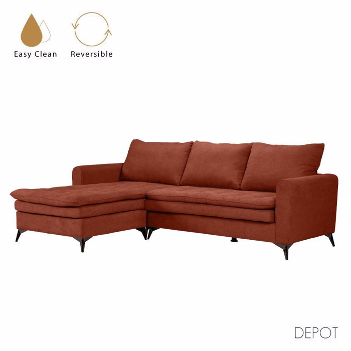 Liberta - Maison SCANDALO Kanapes Terracotta me Anastrepsimi Gnia 265x188x99cm 71-0122