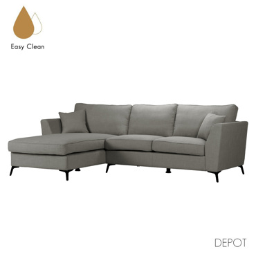 Liberta - Maison BOEL Καναπές Γκρι με Αριστερή Γωνία 280x170x92cm 71-0164