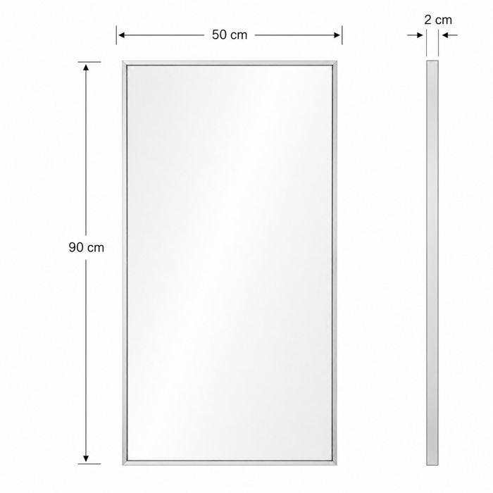 Kathreptis me Plaisio Alouminiou Chrome 50x2x90cm MRShome