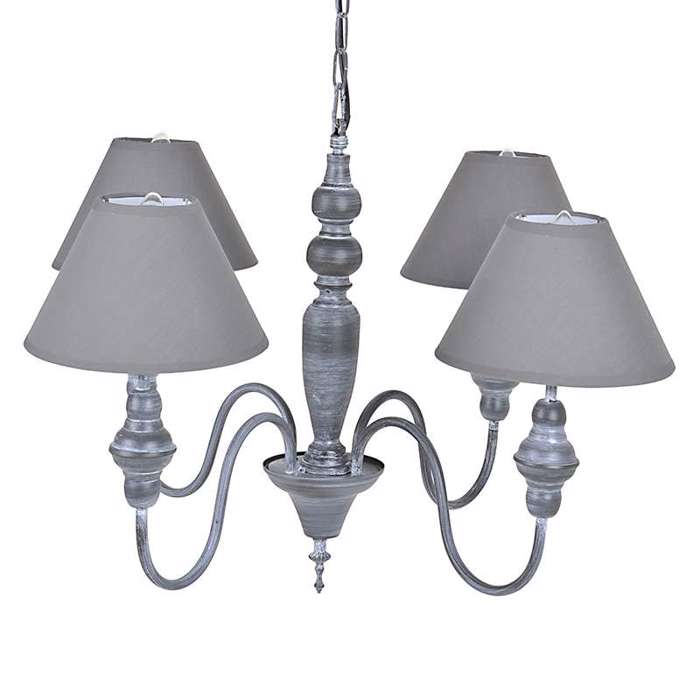 INART FOTISTIKO OROFIS 4FOTO METALLIKO GRI E14 56X56X50/130 3-10-774-0001