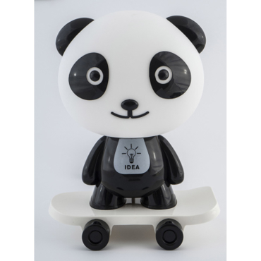ARlight Παιδικό Επιτραπέζιο Φωτιστικό Πλαστικό Panda Skate Tlc 4010 Λευκό/Μαύρο Ε14 22Χ30 0274071
