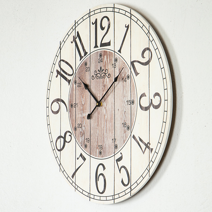 ESTHETI home Roloi Toixou MDF Lefko/Fusiko/Mavro F58.2x4.3cm 753-13027