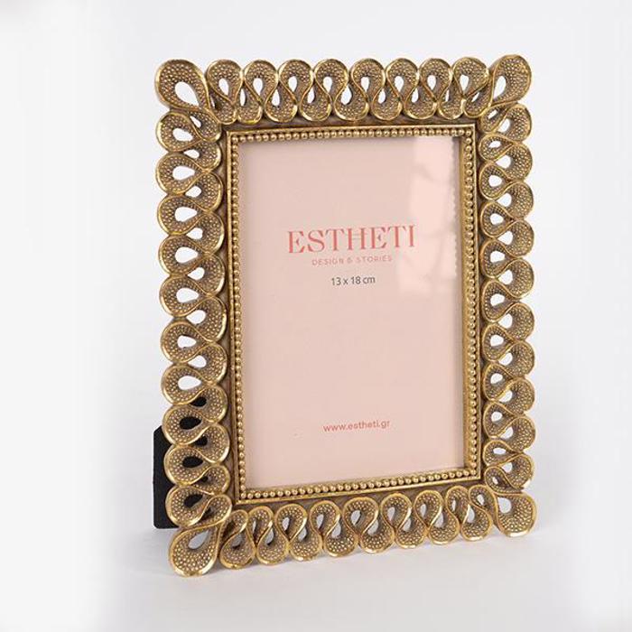 ESTHETI home Korniza Resin Xrusi (13x18cm) 19x1.5x24.5cm 756-12060