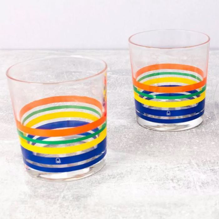BENETTON Set 4 Temaxia Potiri Nerou Gyalino Poluxromo 330ml BE-0264 BGBE000264