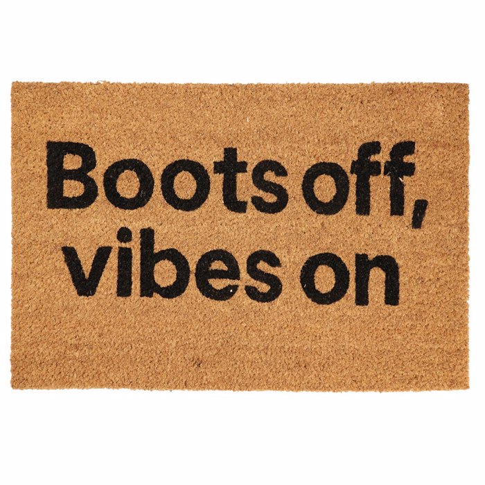 MRShome Pataki Eisodou 59x39cm ''Boots off. vibes on''