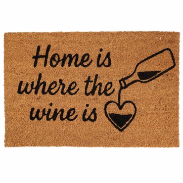 MRShome Πατάκι Εισόδου 59x39cm ''Home is where the wine is''