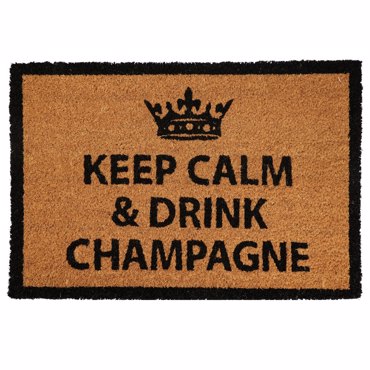 MRShome Πατάκι Εισόδου 59x39cm ''KEEP CALM & DRINK CHAMPAGNE''