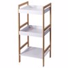 MRShome Rafiera Baniou me 3 Rafia apo Bamboo & MDF Natural/White