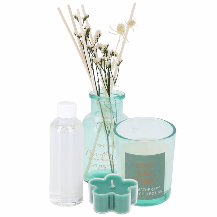 MRShome Set Aromatiko Xorou me Sticks kai 2 Keria 'Moss after rain'