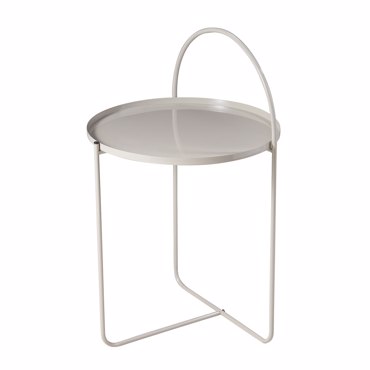 MRShome Side Table Μεταλλικό Φ40x65cm Sand