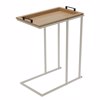 MRShome Side Table me Metalliko Skeleto Off-White kai Afairoumeni Epifaneia apo MDF 45x28x59cm