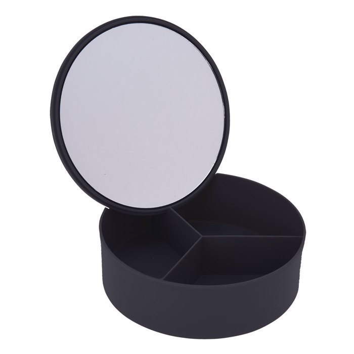 MRShome Kouti Apothikefsis PP me Kathrepti 14x5cm Black-3C