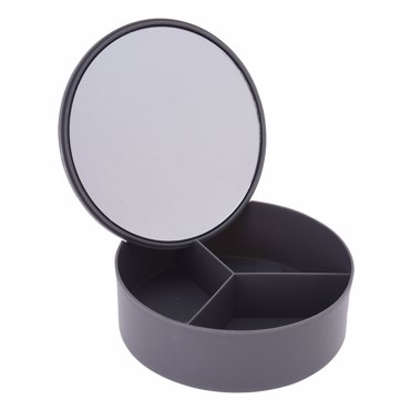 MRShome Κουτί Αποθήκευσης PP με Καθρέπτη 14x5cm Cool Grey-10C